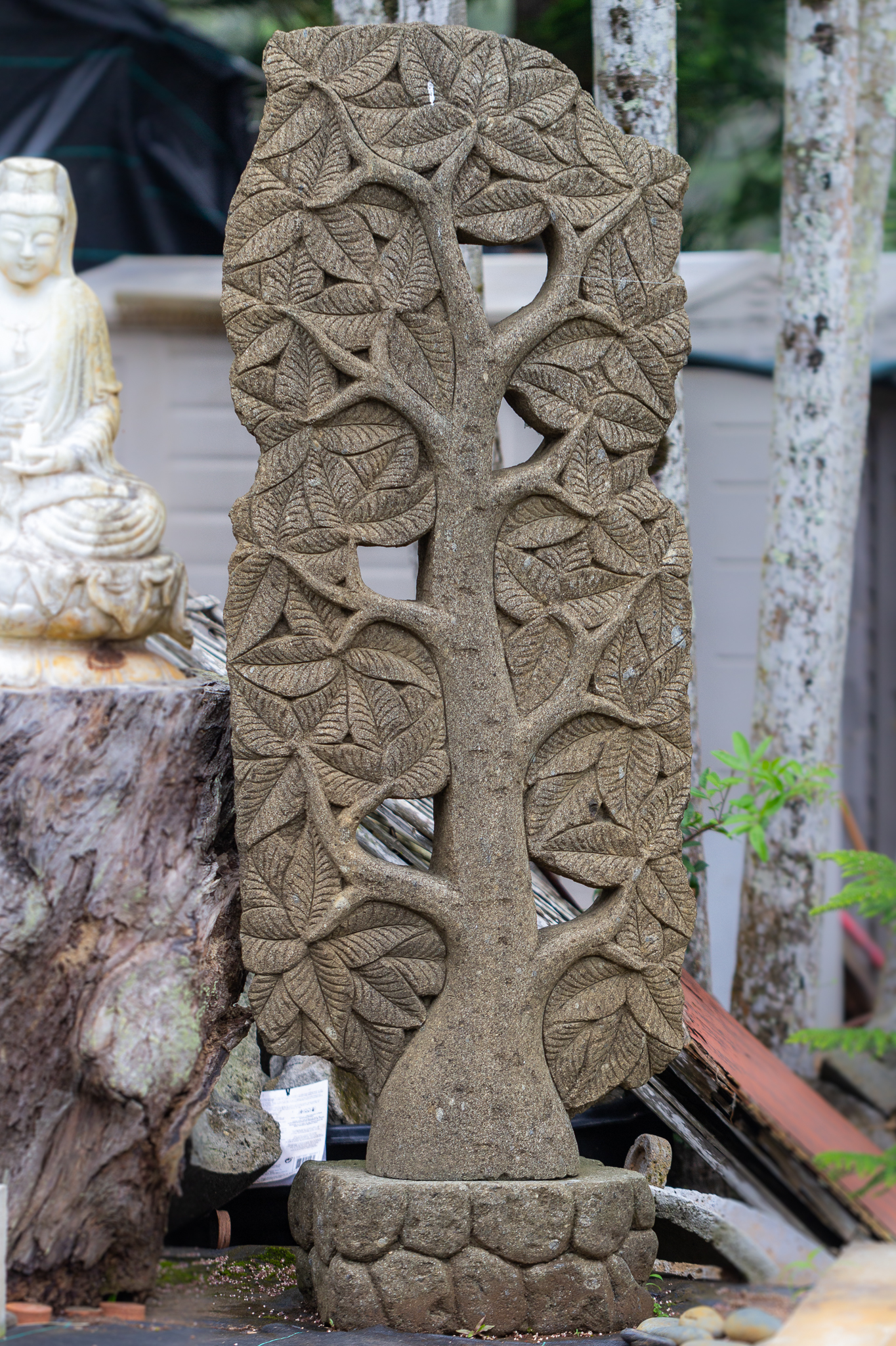 Body tree of life stone statue Indonesia