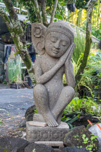 Primitive Garden Spirit Fairy Elf Statuary Andesite Greenstone Lava Stone Indonesia Hand Carved