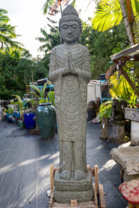 Large standing buddha stone garden statue